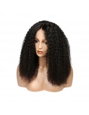 Frontal Lace wig 13x4 Kinky Curl Brazilian Remy Avec Baby Hair densité 180
