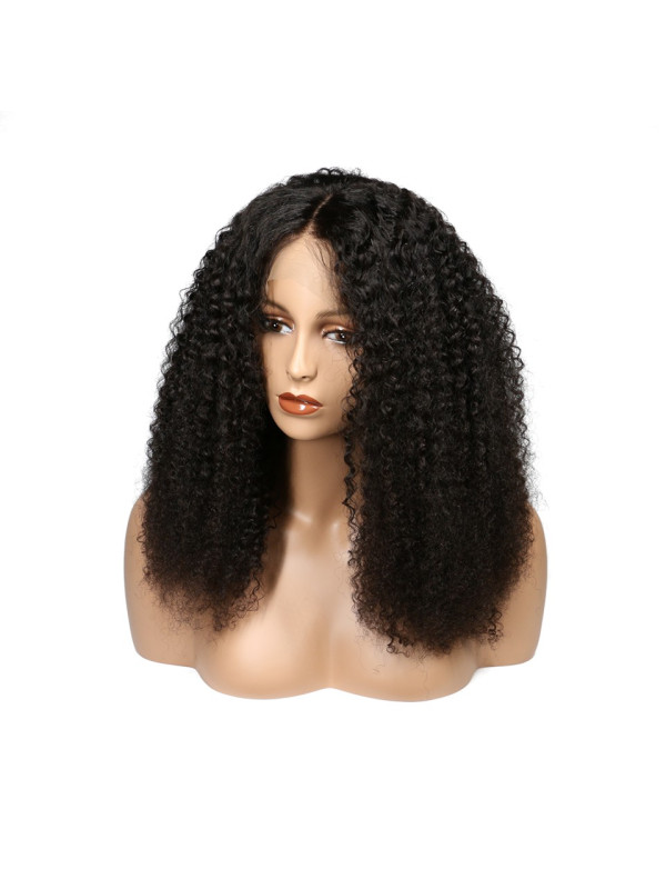 Frontal Lace wig 13x4 Jerry Curl Brazilian Remy Avec Baby Hair densité 180