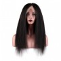 Frontal Lace Wigs Kinky Straight 13x4 Middle Part Brazilian Remy Hair Avec Baby Hair