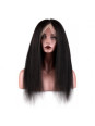 Frontal Lace Wigs  Kinky Straight 13x4 Middle Part  Brazilian Remy Hair Avec Baby Hair