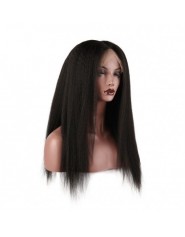 Frontal Lace Wigs Kinky Straight 13x4 Middle Part Brazilian Remy Hair Avec Baby Hair