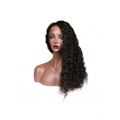 Frontal Lace wig 13x4 Deep Wave Brazilian Remy Hair Avec Baby Hair densité 180