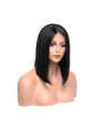 Frontal Lace wig 13x4 Bob Lisse Brazilian Remy Hair densité 180