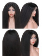 Frontal Lace wig 13x4 Kinky straight Brazilian Remy Avec Baby Hair ...