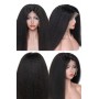 Frontal Lace wig 13x4 Kinky straight Brazilian Remy Avec Baby Hair densité 180