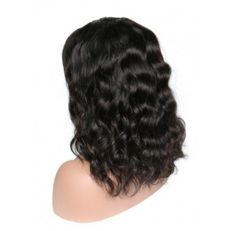 Frontal Lace wig 13x4 body wave Brazilian Remy Avec Baby Hair 14P
