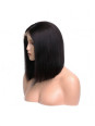 Frontal Lace wig 13x4 Bob Lisse Brazilian Remy Avec Baby Hair 