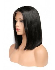 Frontal Lace wig 13x4 Bob Lisse Brazilian Remy Hair densité 180