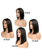 Frontal Lace wig 13x4 Bob Lisse Brazilian Remy Hair densité 180