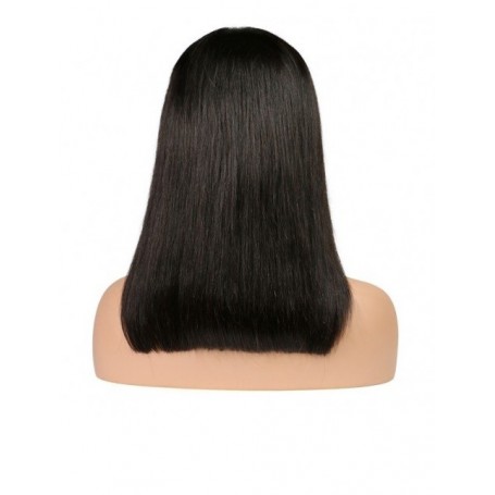 Frontal Lace wig 13x4 Lisse Brazilian Remy Avec Baby Hair densité 180