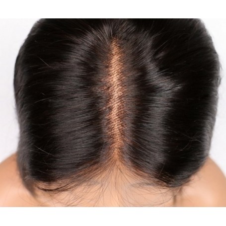Frontal Lace wig 13x4 Lisse Brazilian Remy Avec Baby Hair densité 180