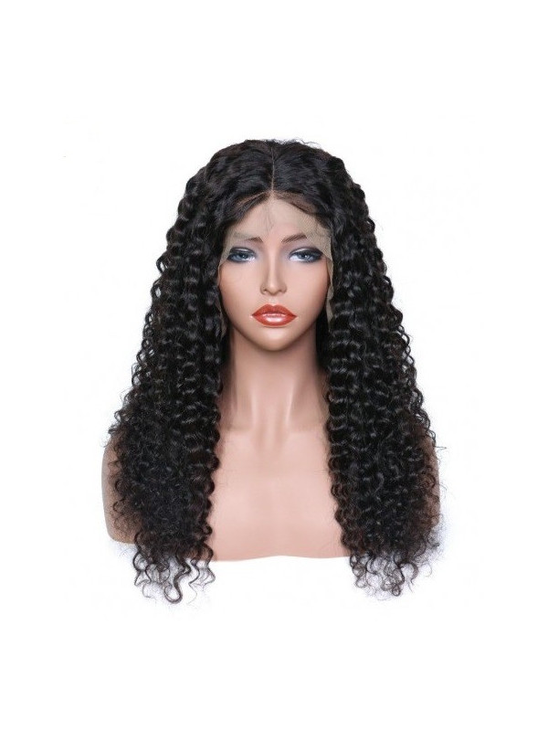 Frontal Lace wig 13x4 Deep Wave Brazilian Remy Avec Baby Hair densité 180