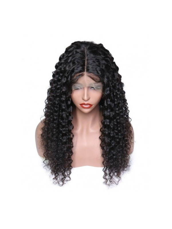Frontal Lace wig 13x4 Deep Wave Brazilian Remy Avec Baby Hair densi...