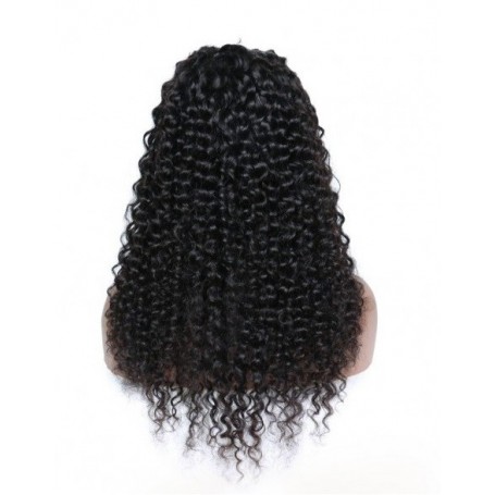 Frontal Lace wig 13x4 Deep Wave Brazilian Remy Avec Baby Hair densi...
