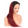 Frontal Lace wig 13X4 100% cheveux brésilien Remy lisse 1b/99J avec baby hair 
