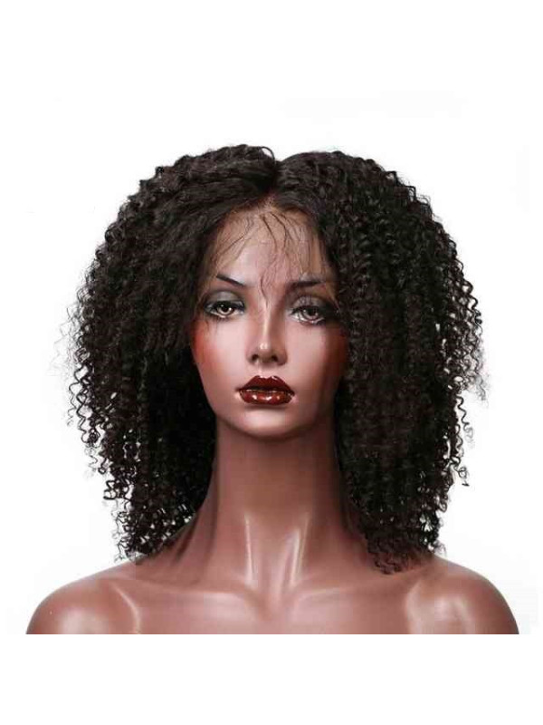 Frontal Lace Wig 13X4 100% Cheveux Brésilien Remy kinky curl avec baby hair densité 180