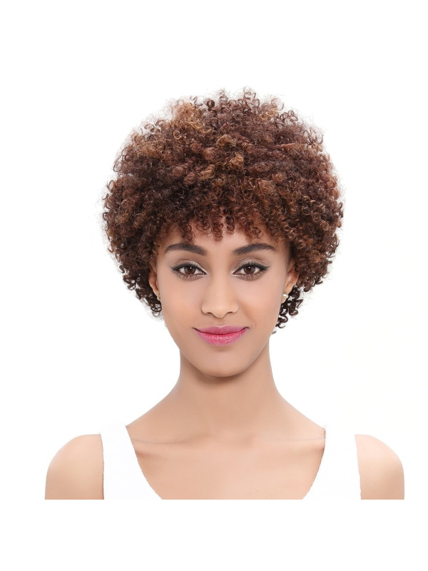Perruque Afro Courte  100% Cheveux Humains