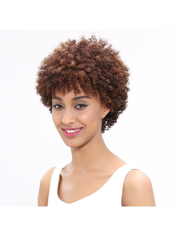 Perruque Afro Courte 100% Cheveux Humains