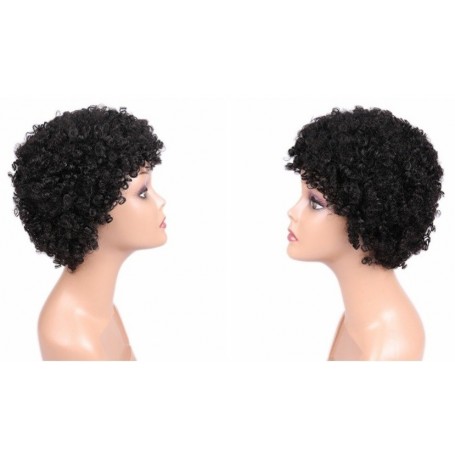 Perruque Afro Courte 100% Cheveux Humains