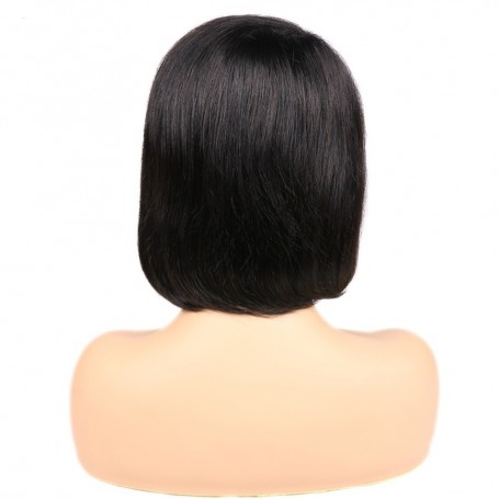 Perruques Courte à Frange Droite 100% cheveux humains