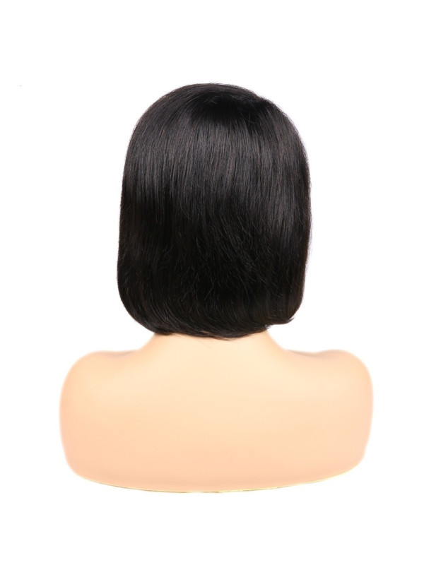 Perruques Courte à Frange Droite 100% cheveux humains