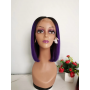 Frontal Lace Wigs Bobo Lisse 1B/Purple RM 10P
