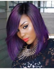 Frontal Lace Wigs Bobo Lisse 1B/Purp RC 10P