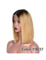 Frontal Lace wig 13x4 Lisse Brésilien Remy Hair Avec Baby Hair 1b/27