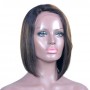 frontal Lace wig 13X4 100% cheveux brésilien Remy Lisse avec baby hair densité 180