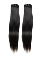 Tissage brésilien naturel cheveux humains lisses x2