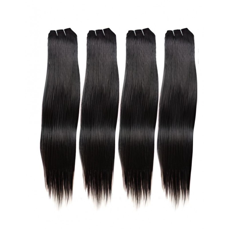 Tissage brésilien naturel cheveux humains lisses