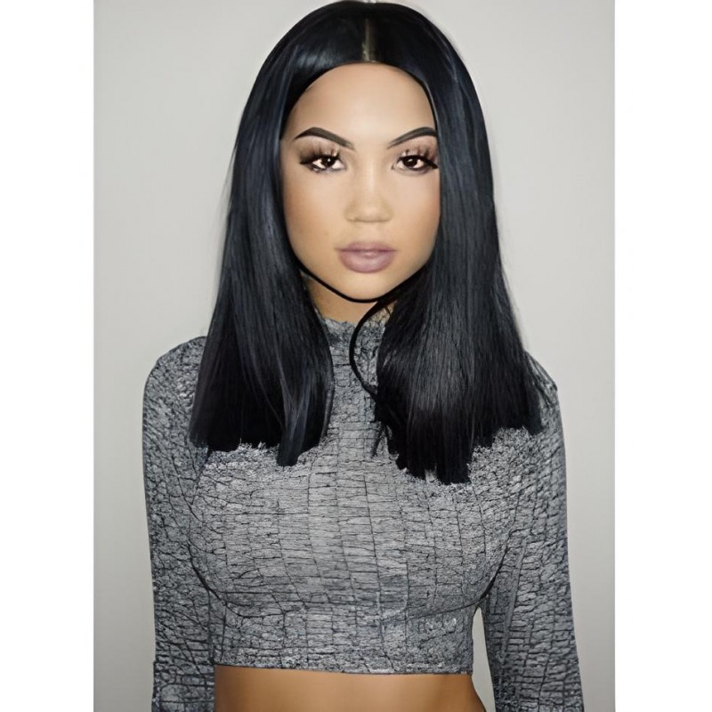 Tissage brésilien 100% naturel cheveux humains lisses x2 et closure x1