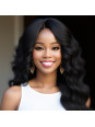 Tissage brésilien 100% naturel cheveux humains lisses x2 et closure x1