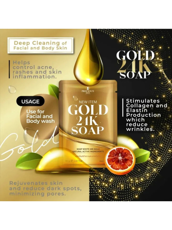 Savon Éclaircissant Et Exfoliant Gold 24k
