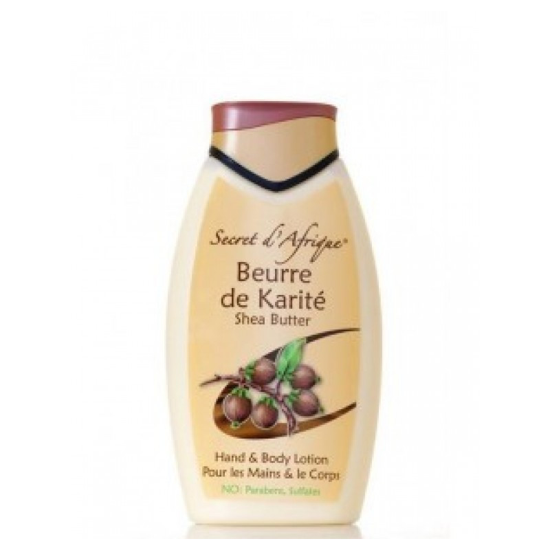 Crème Hydratante au Beurre de Karité pour Mains et Corps Secret d'Afrique 500 ml