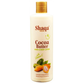 Shaqa Shah Lotion au Beurre de Cacao pour les Mains et le Corps - 16 oz (473 ml)