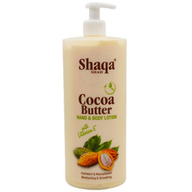 Shaqa Shah Lotion au Beurre de Cacao pour les Mains et le Corps - 32 oz (946 ml)