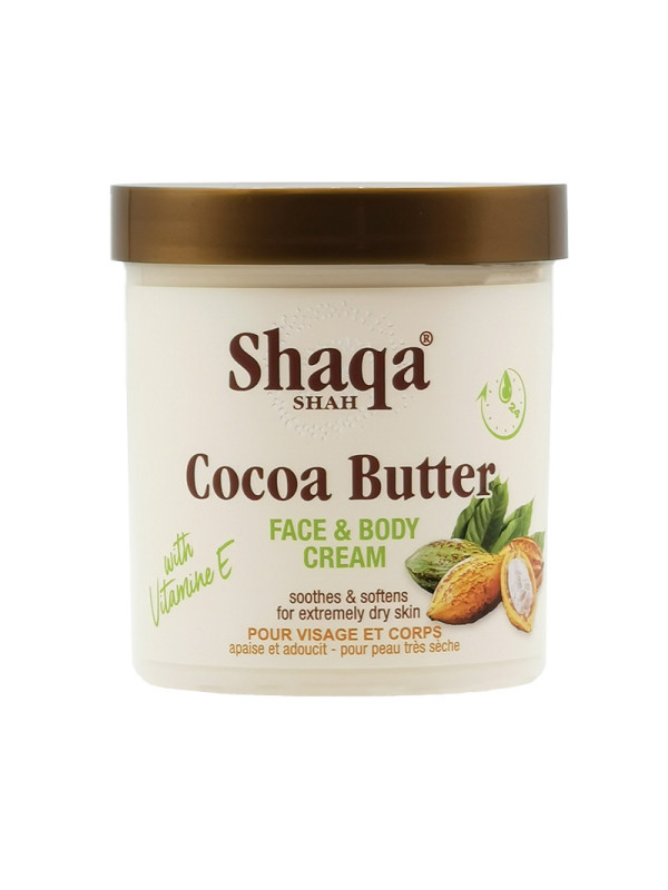 Shaqa Shah Crème au Beurre de Cacao pour le Visage et le Corps - 450ml