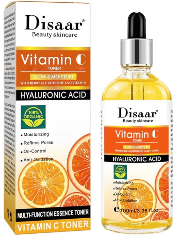 DISAAR Beauty - Toner Hydratant à la Vitamine C et Acide Hyaluronique - 100ml