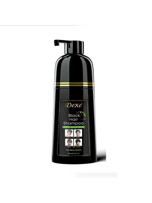 Shampooing Instantané pour Cheveux Noirs 3-en-1 - Teinture et Soin Durable 30 Jours
