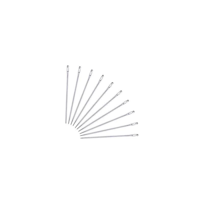 Aiguilles de Couture en Cuir - Lot de 10 Aiguilles Triangulaires avec Flacon Transparent