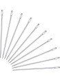 Aiguilles de Couture en Cuir - Lot de 10 Aiguilles Triangulaires avec Flacon Transparent