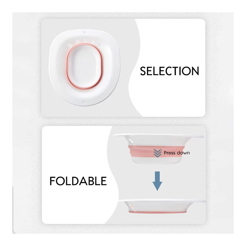 Siège de Toilette Pliable avec Bain de Vapeur - Bidet Antidérapant - Type Violet
