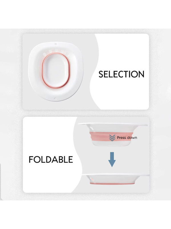 Siège de Toilette Pliable avec Bain de Vapeur - Bidet Antidérapant - Type Violet