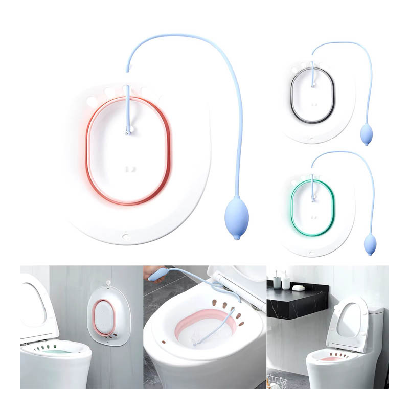 Siège de Toilette Pliable avec Bain de Vapeur - Bidet Antidérapant - Type Violet
