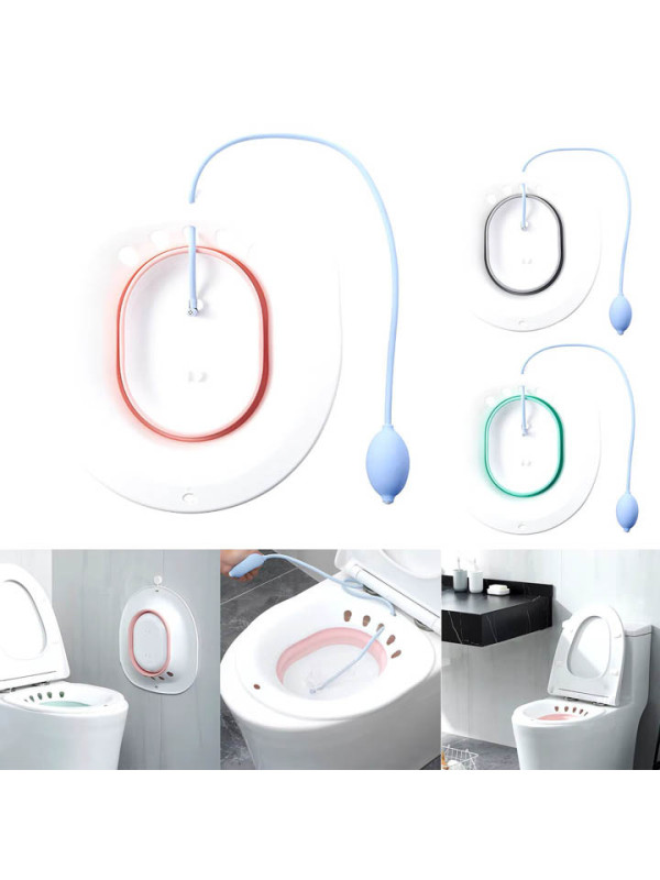 Siège de Toilette Pliable avec Bain de Vapeur - Bidet Antidérapant - Type Violet