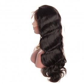 frontal Lace wig 100% cheveux brésilien Remy body wave avec baby hair densité 180
