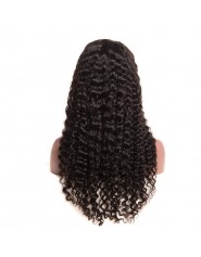 frontal Lace wig 100% cheveux brésilien Remy Jerry Curl avec baby hair densité 180
