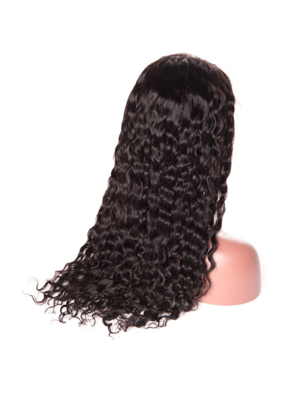 Frontal Lace wig 100% cheveux brésilien Deep Wave avec baby hair densité 180