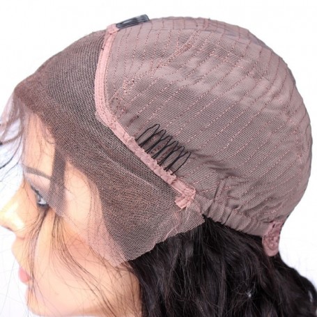 Lace front wig 100% human hair Deep wave avec baby hair Non 